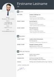 CV with header CV with header