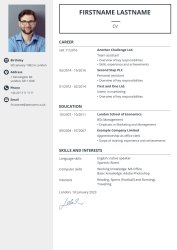 CV with name box CV with name box