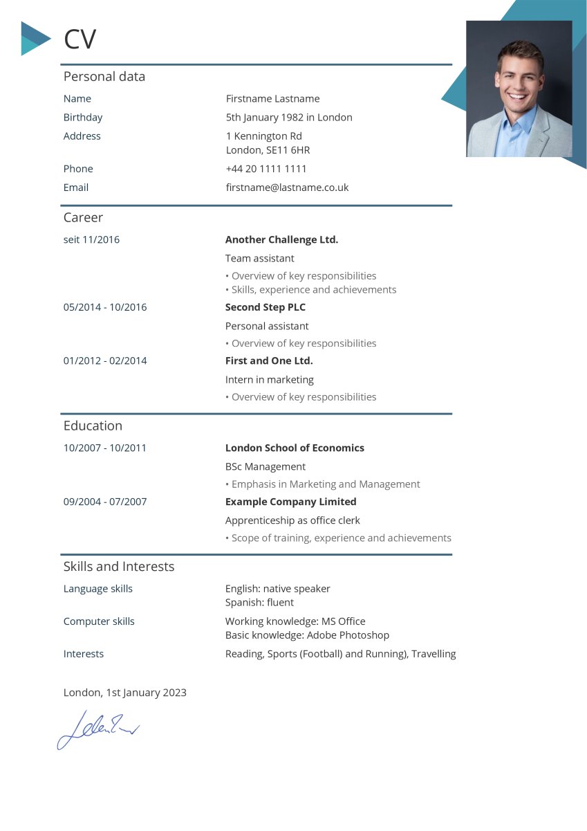 Example for Design CV