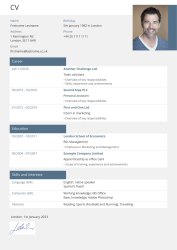 CV for online job applications CV for online job applications
